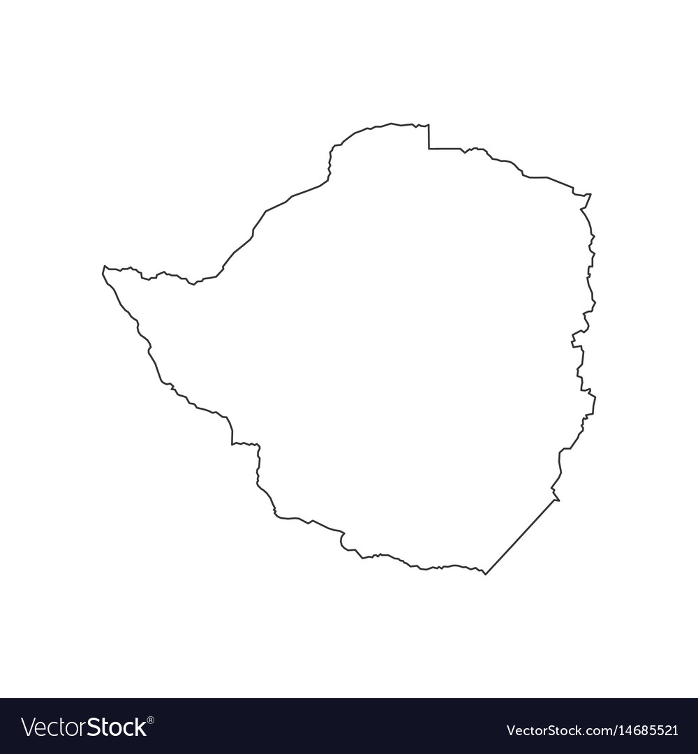 Zimbabwe map silhouette