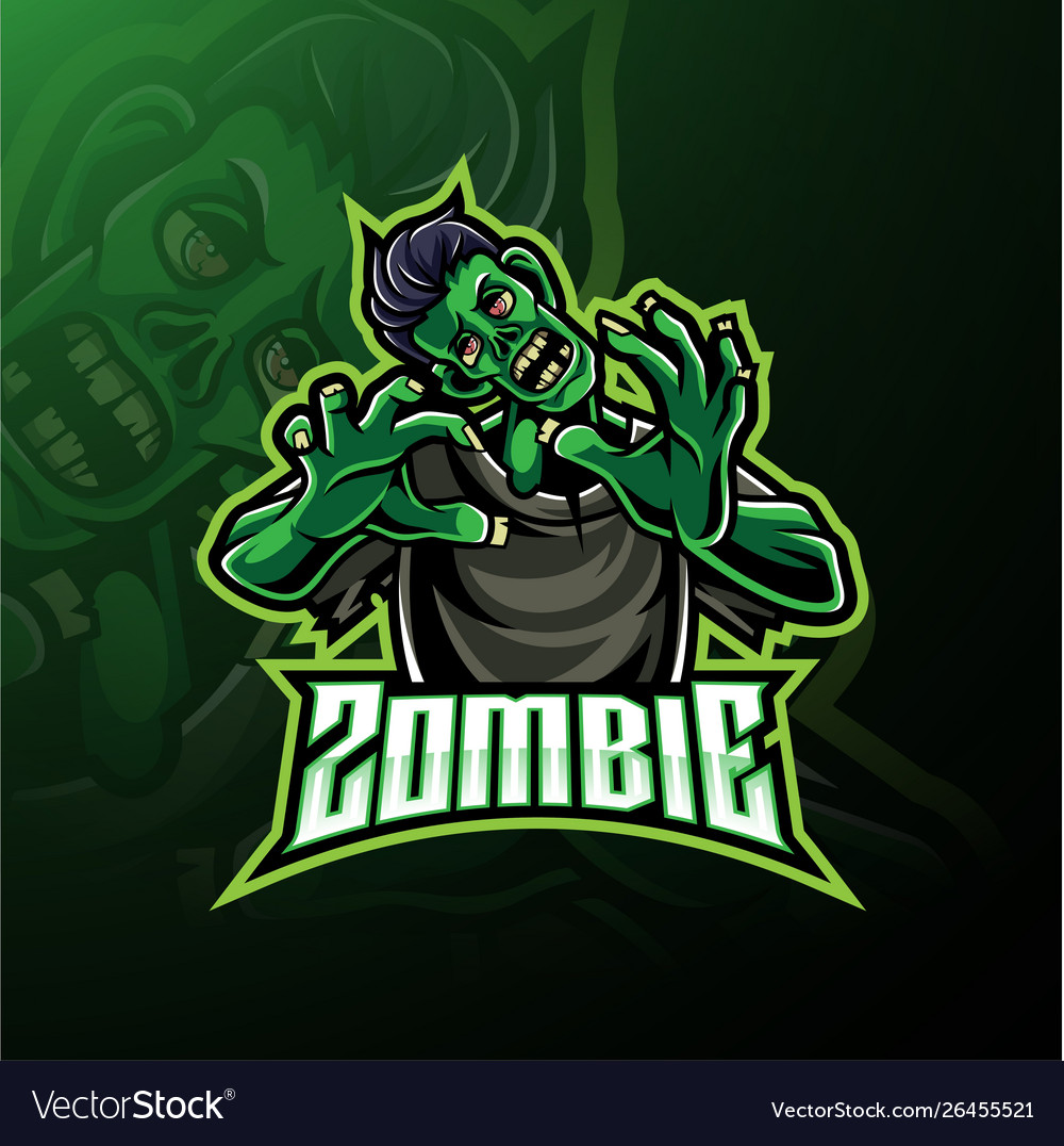 Premium Vector | Zombie logo mascot vector zombie character logo for  esports team