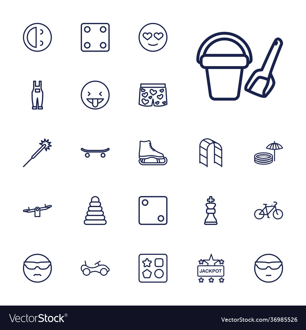 22 fun icons Royalty Free Vector Image - VectorStock