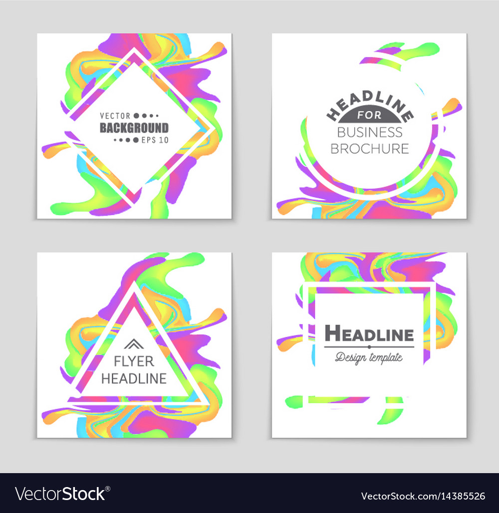 Abstract layout background set for art