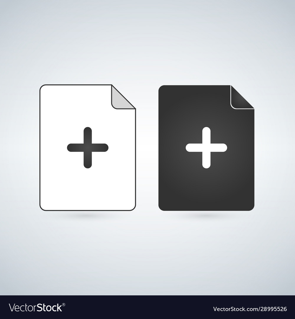 Add document file icon flat sign for mobile