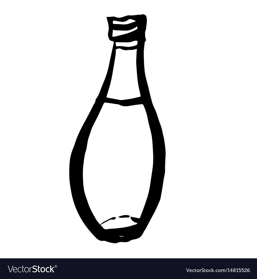 Bottle doodle hand gezogen