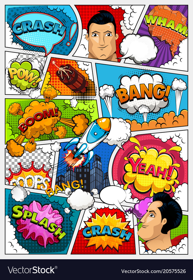 comic-book-page-layout-comics-template-royalty-free-vector