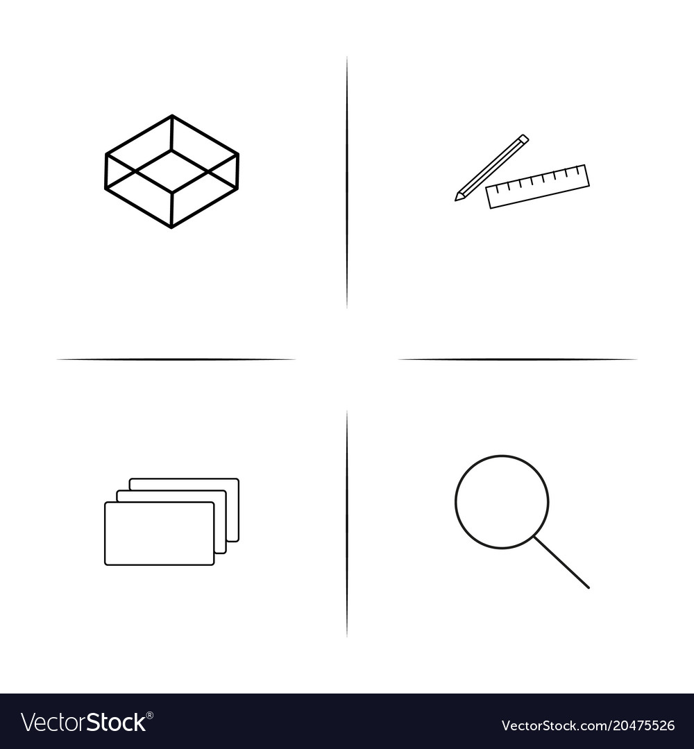Creative process and design simple linear icons