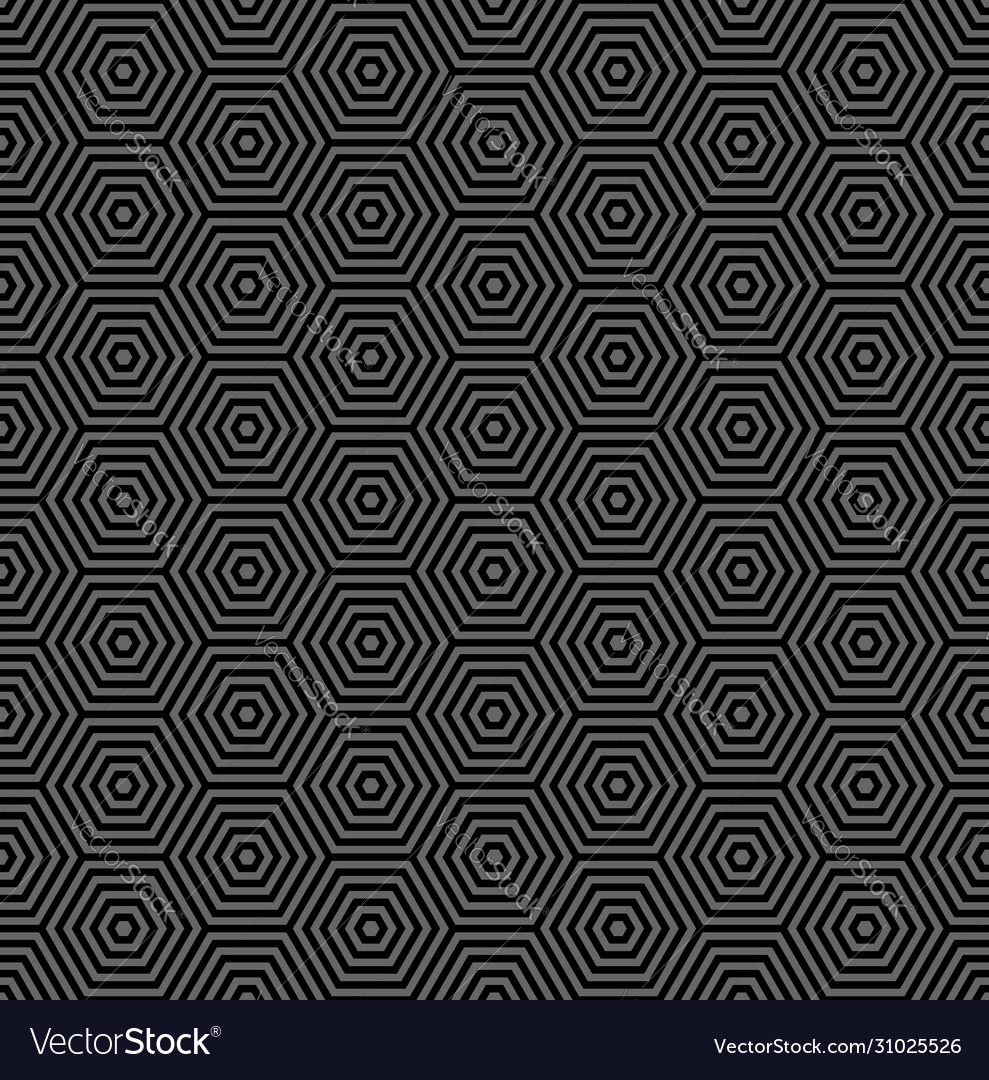 Dark Geometric Hexagon Pattern