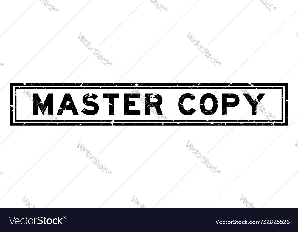 Grunge master copy word rubber seal stamp Vector Image