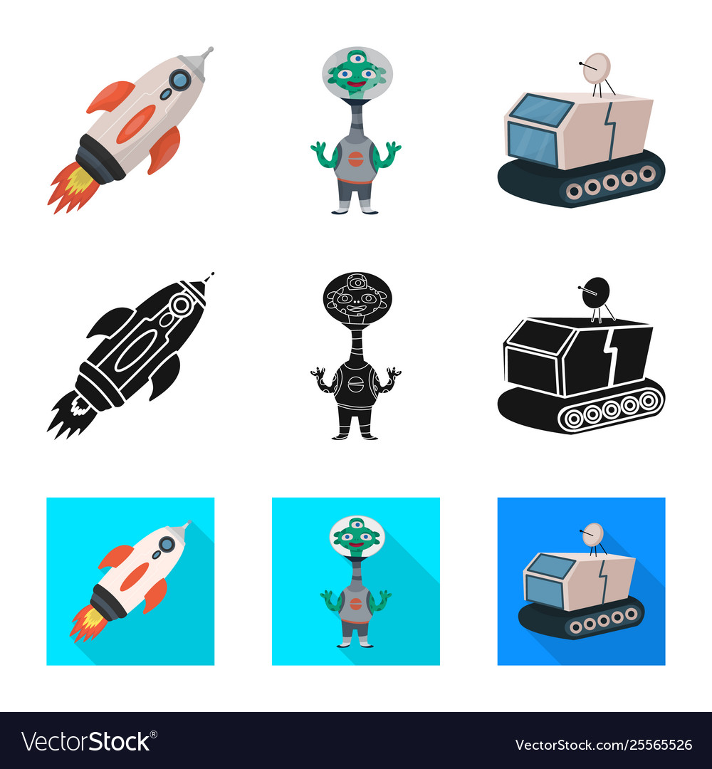Isolated object astronomy and technology sign vector image Isolated object astronomy and technology sign