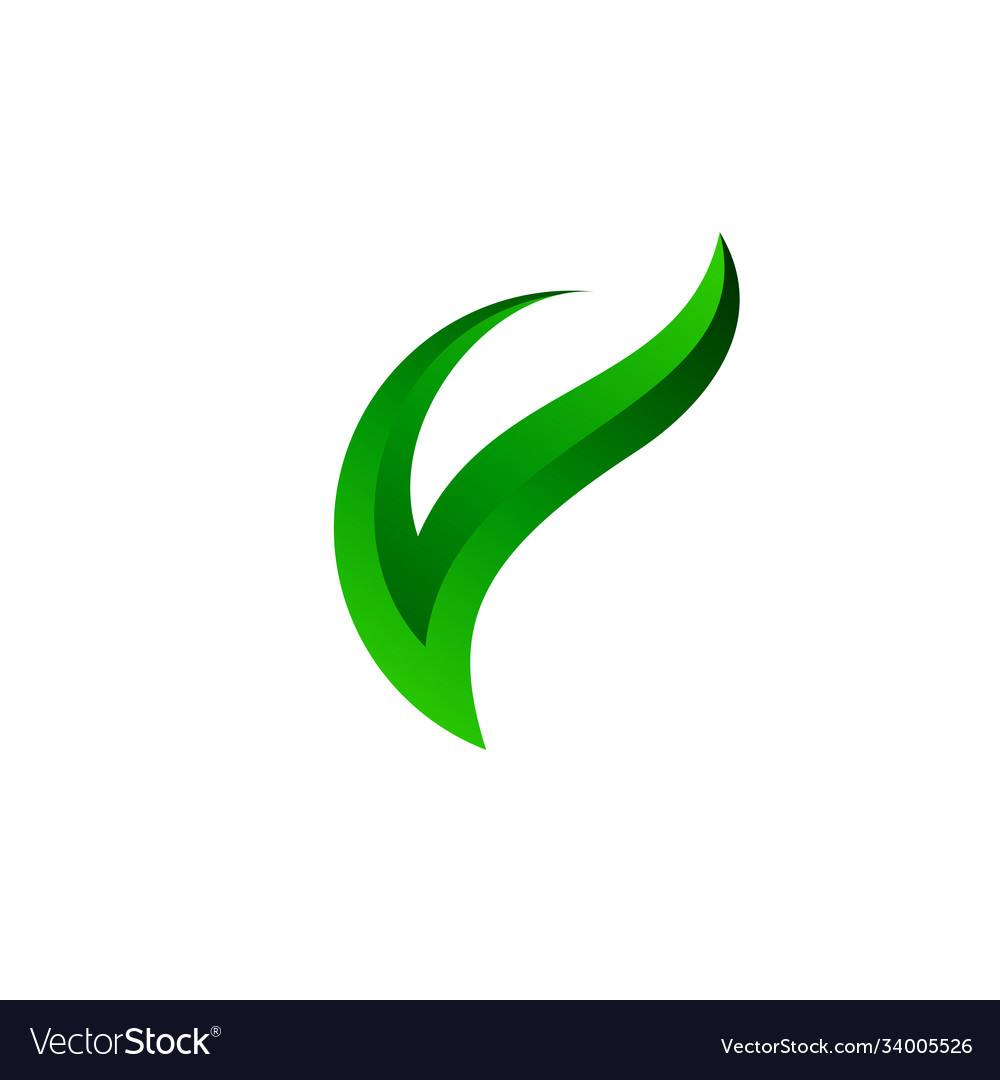 Letter v leaf logo