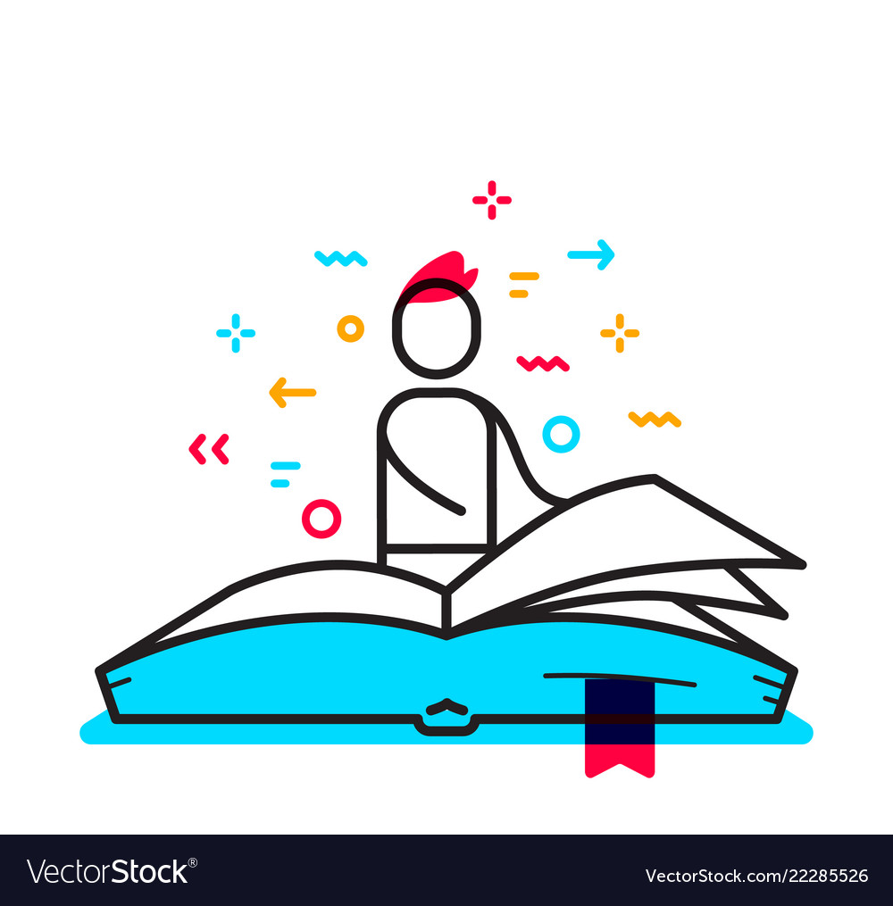 Man Reading a Large Book