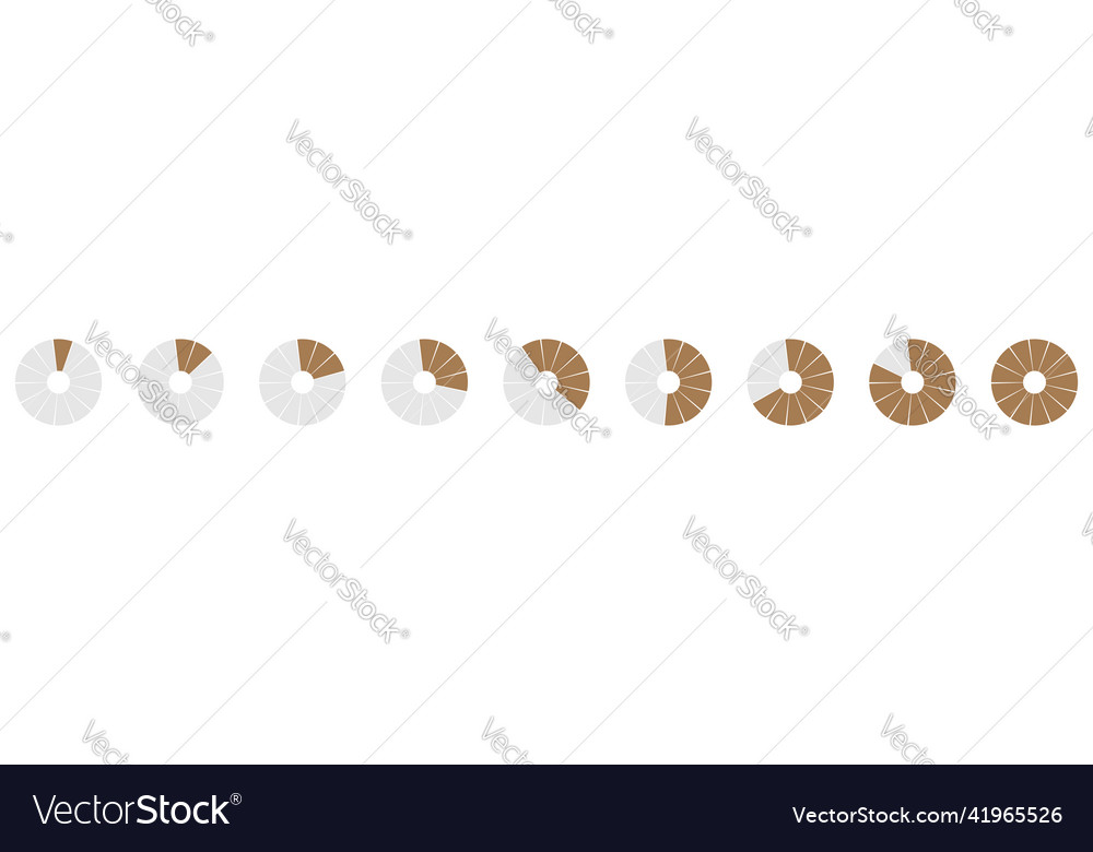 Preloader circular loading bar pie chart vector image Preloader circular loading bar pie chart