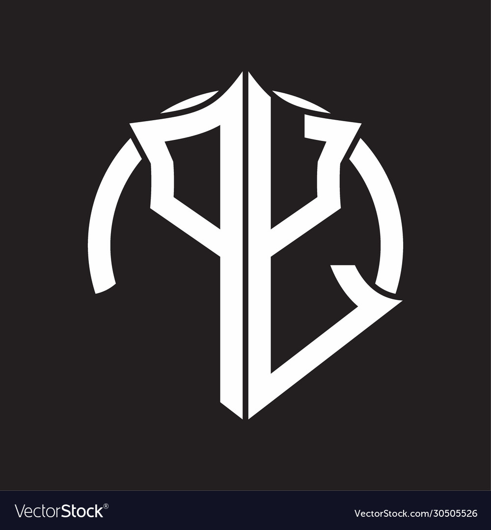 Py logo monogram with emblem and circle rounded