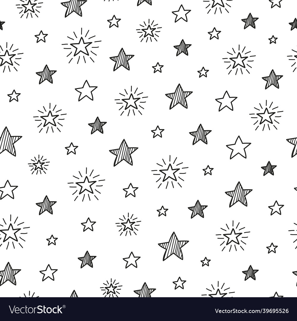Seamless pattern with stars vector image Seamless pattern with stars