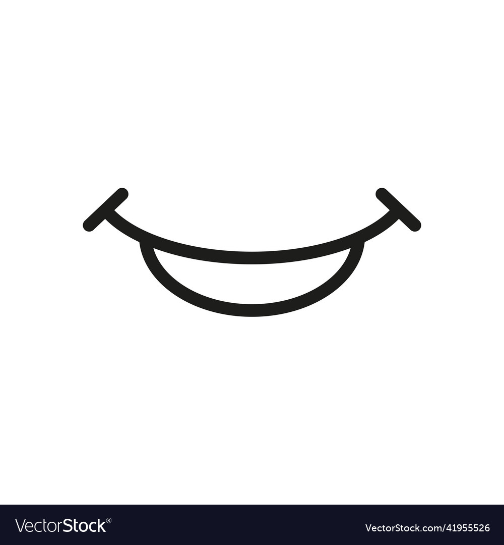 Smile icon linear image simple flat vector image Smile icon linear image simple flat