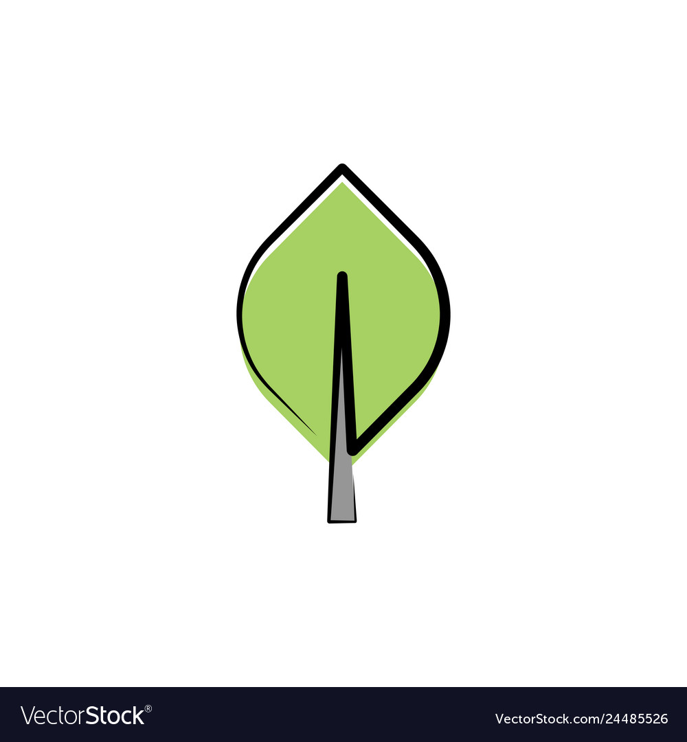 Tree leaf sign element