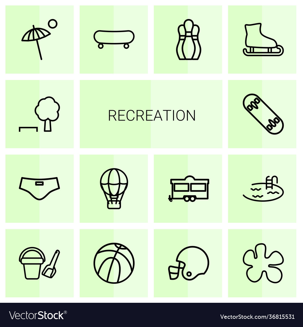 14 recreation icons