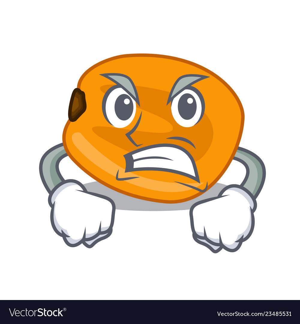 Angry eat corn nuts in cartoon shape