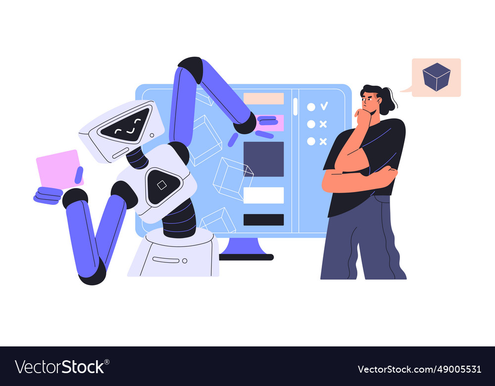 Artificial intelligence help to create shape vector image Artificial intelligence help to create shape