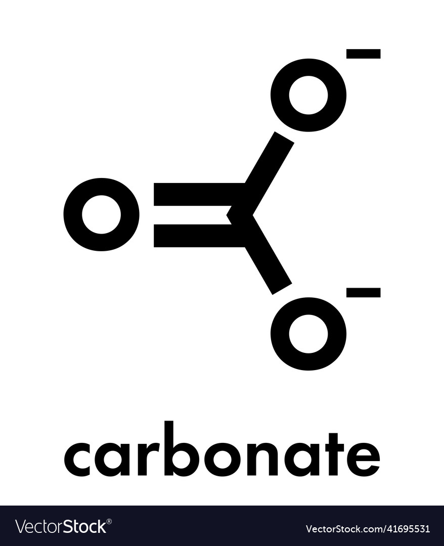 Carbonate anion chemical structure skeletal