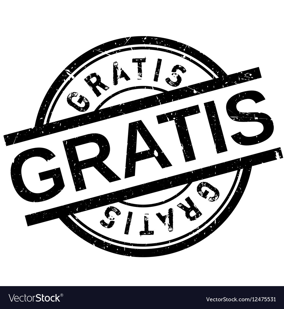 Gratis rubber stamp Royalty Free Vector Image - VectorStock