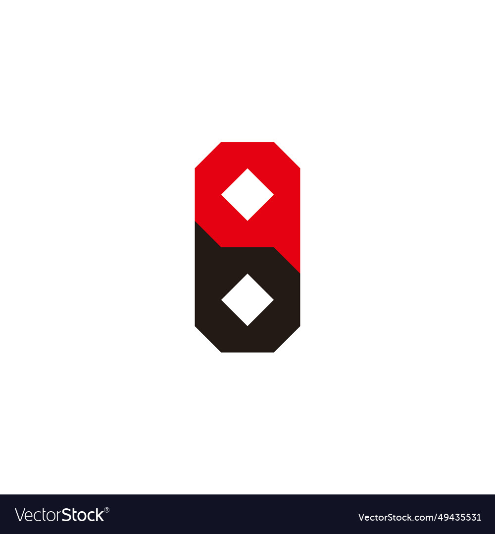 Letter b and q square geometric symbol simple logo