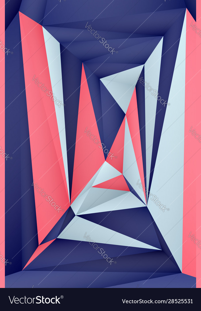 Multi-color geometric triangular low poly vector image Multi-color geometric triangular low poly