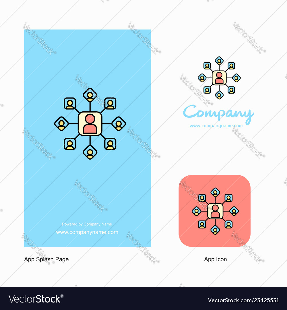 Network company logo app icon and splash page