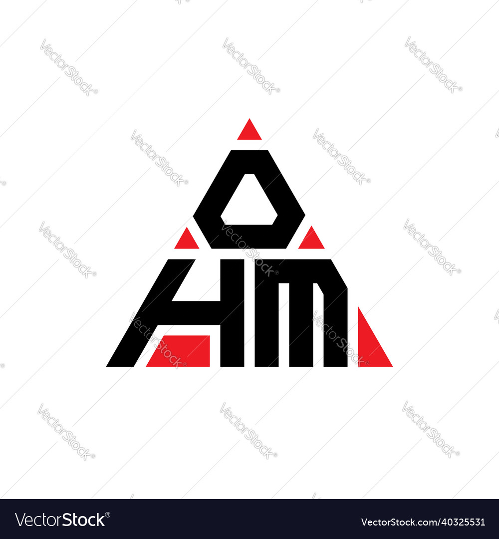 Ohm triangle letter logo design Royalty Free Vector Image