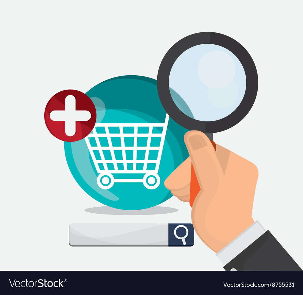 searching online design digital marketing vector image searching online