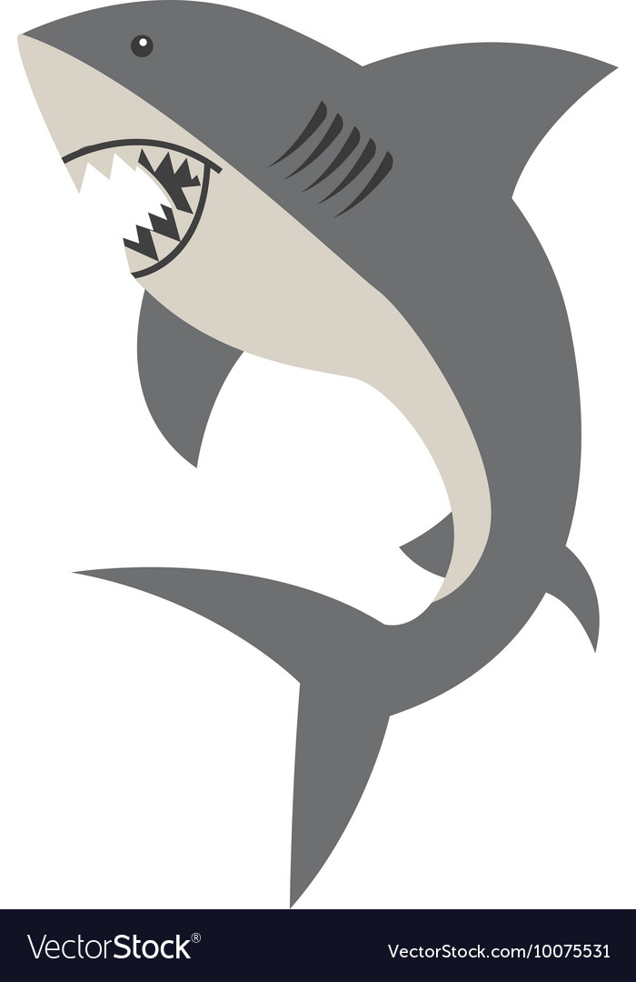 Shark signal silhouette icon Royalty Free Vector Image