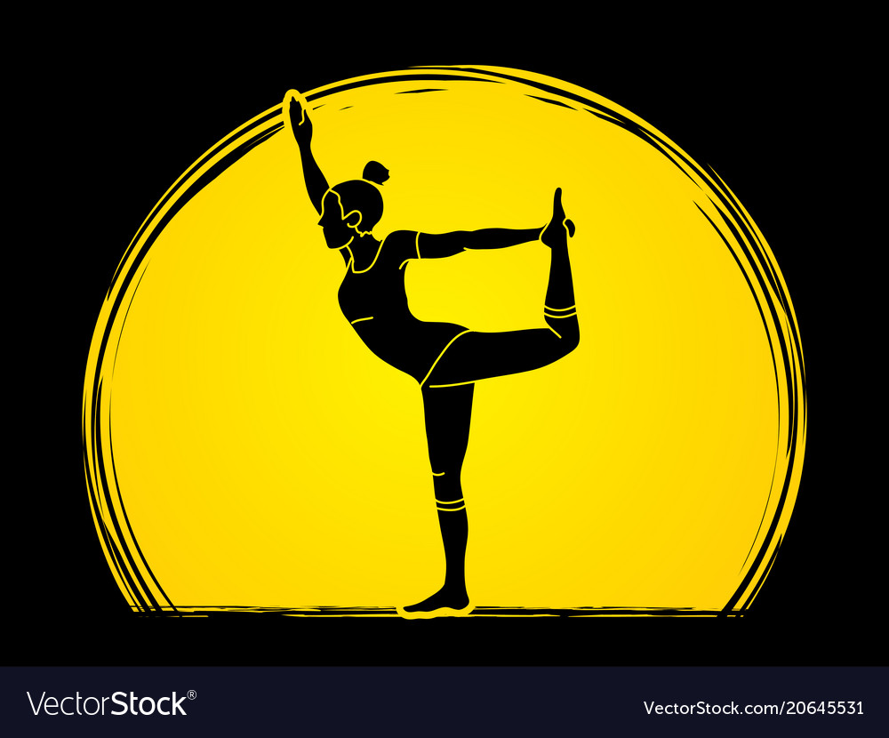 Yoga pose designed on moonlight