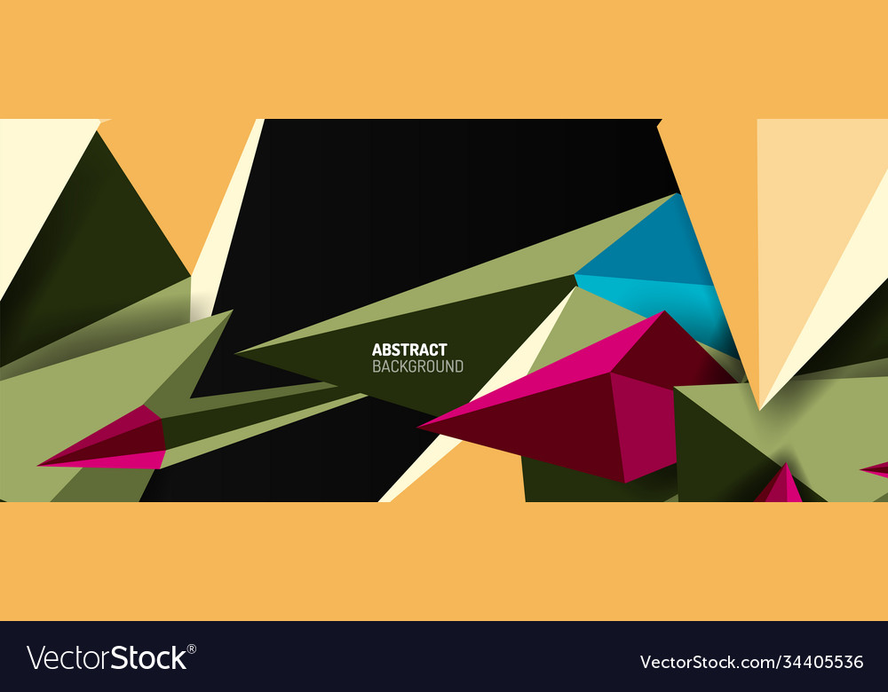 3d low poly abstract shape background vector image 3d low poly abstract shape background