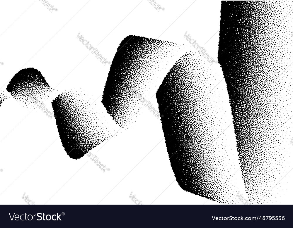 Abstract background with wave of scattered dots vector image Abstract background with wave of scattered dots