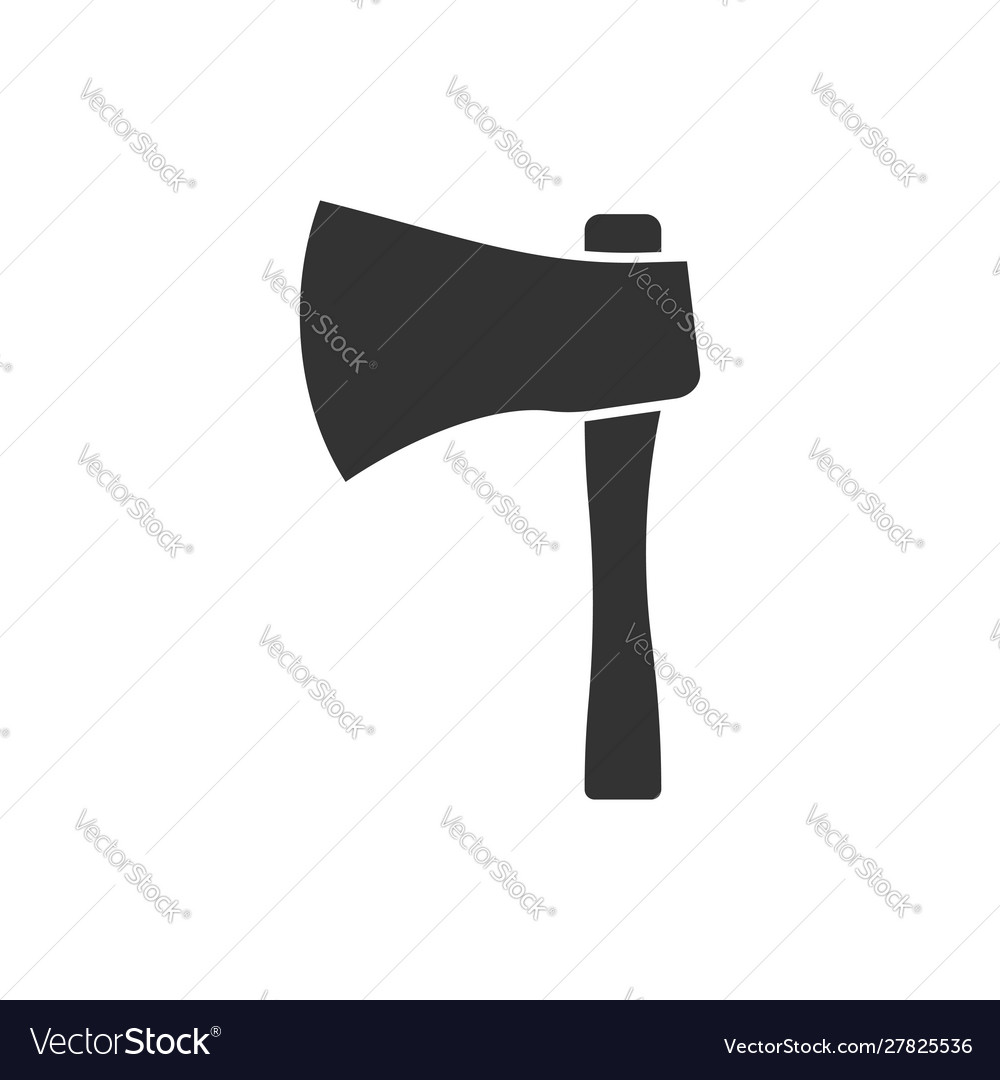 Axe icon in flat style lumberjack on white Vector Image