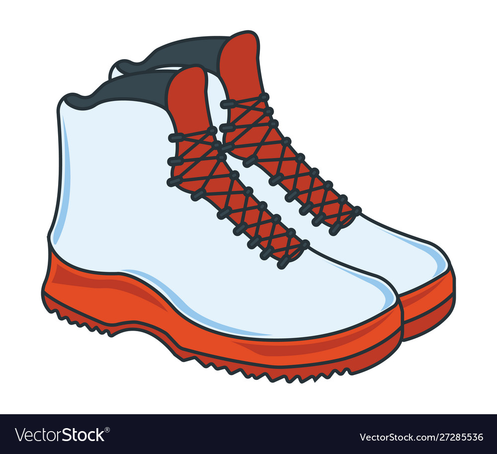 Camping shoes icon concept for outdoor and hike