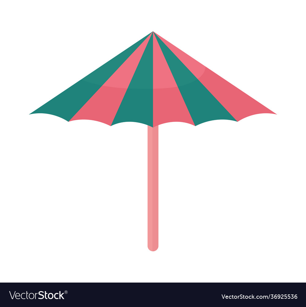 Colored Beach Umbrella Royalty Free Vector Image