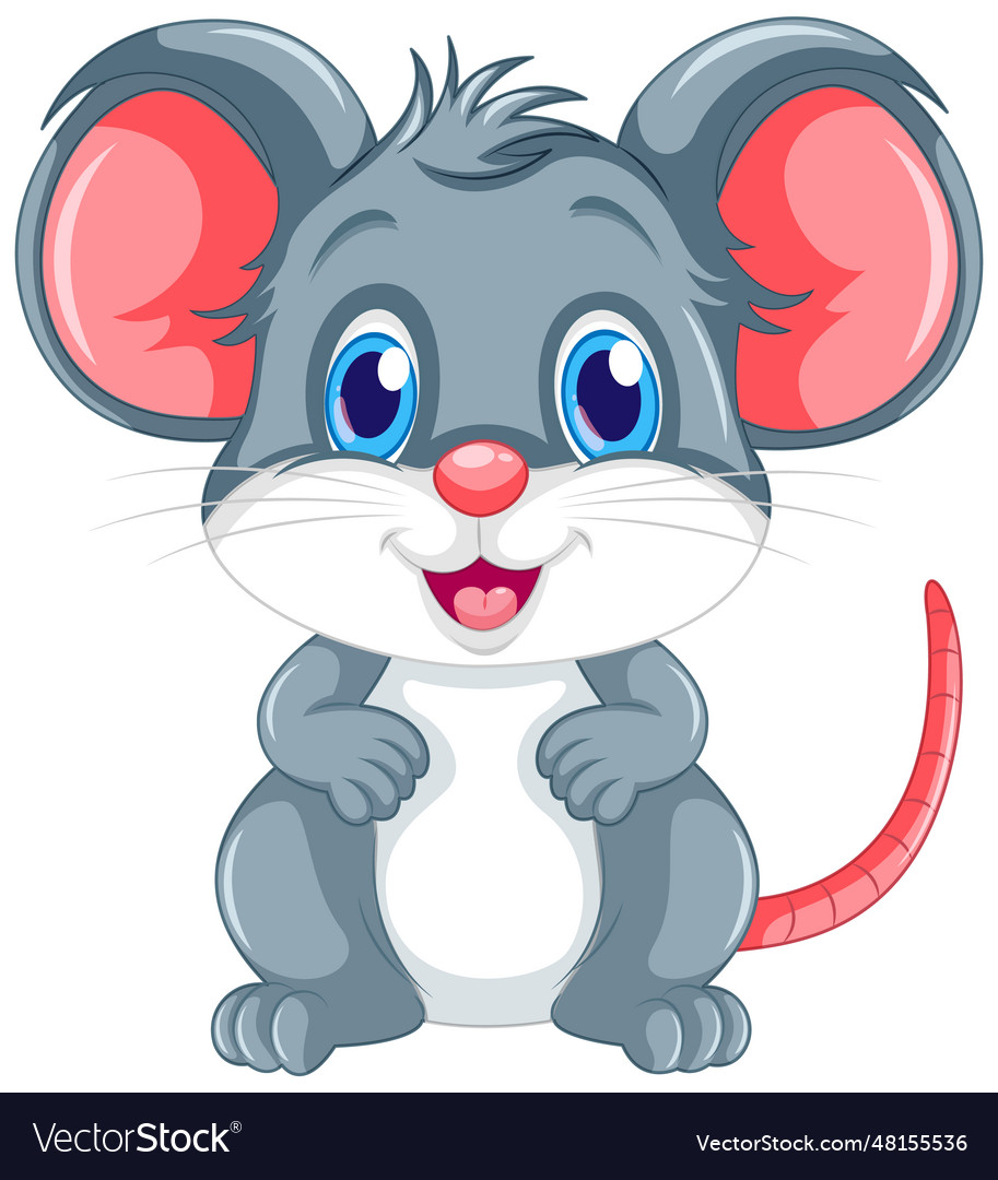 Cute mouse cartoon character