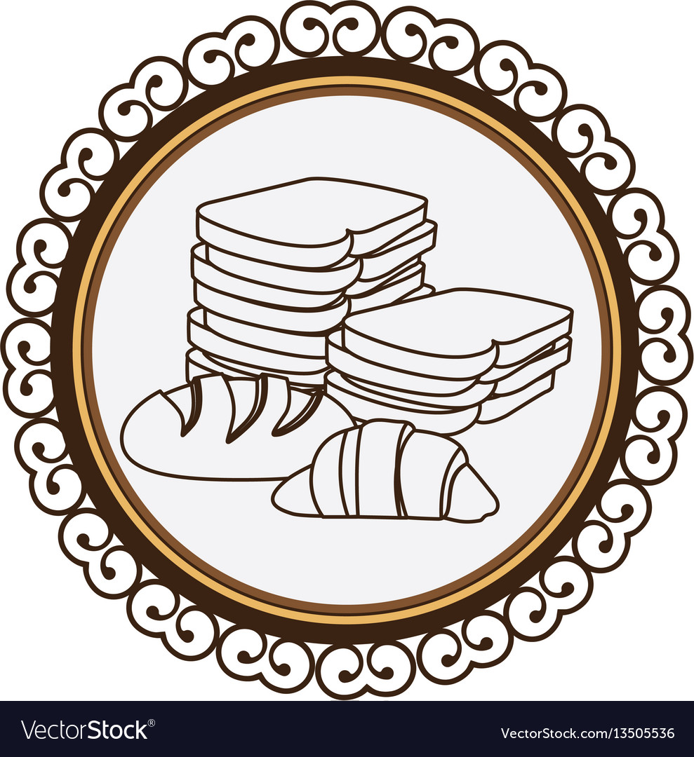 Decorative frame with silhouette stack slices