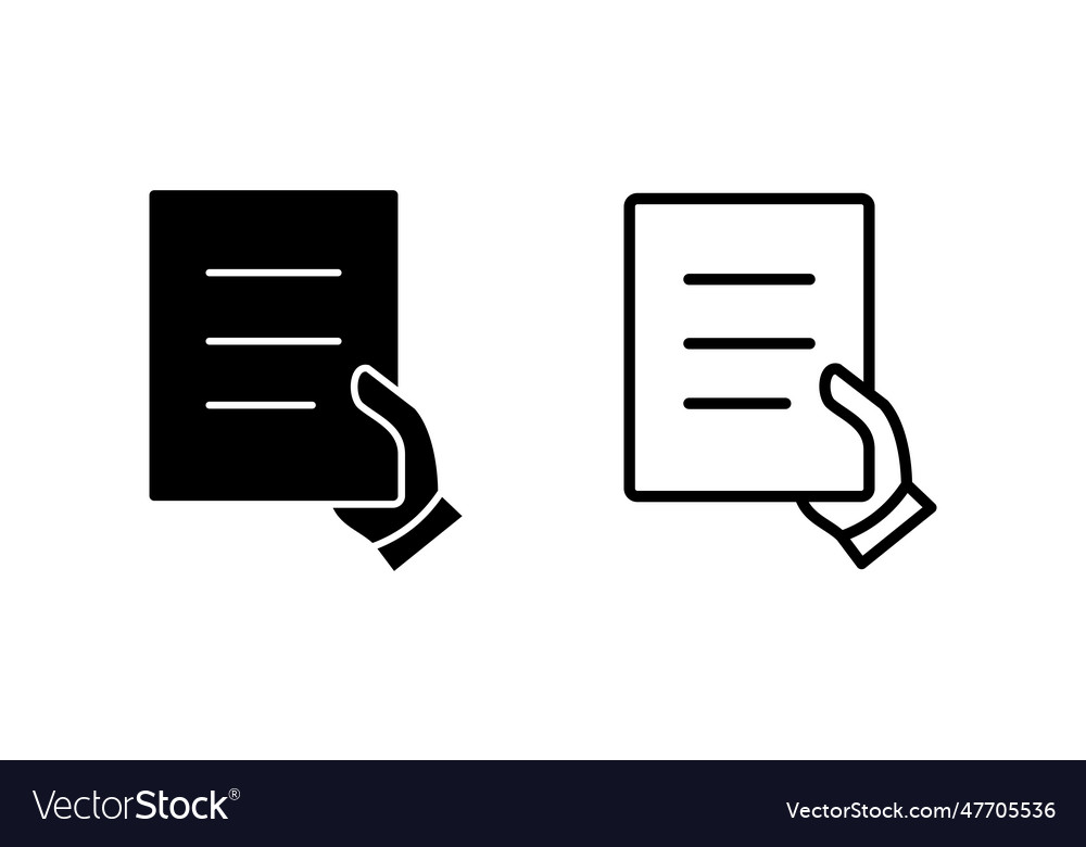 Document icon paper file vector image Document icon paper file