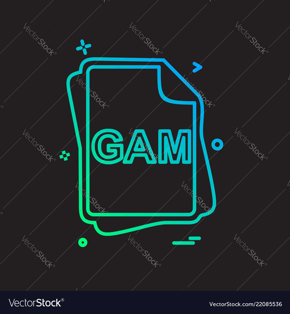 Gam file type icon design