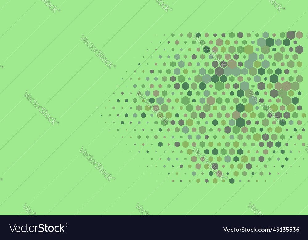 Geometric multi size hexagon with color