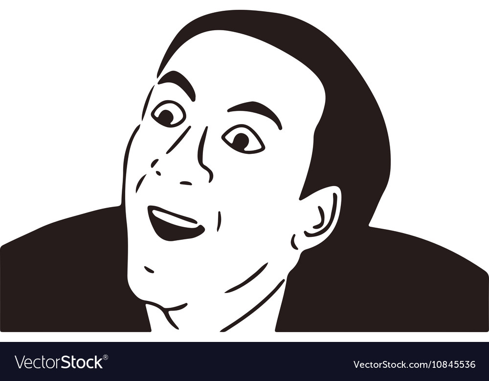 What guy meme face for any design isolated Vector Image