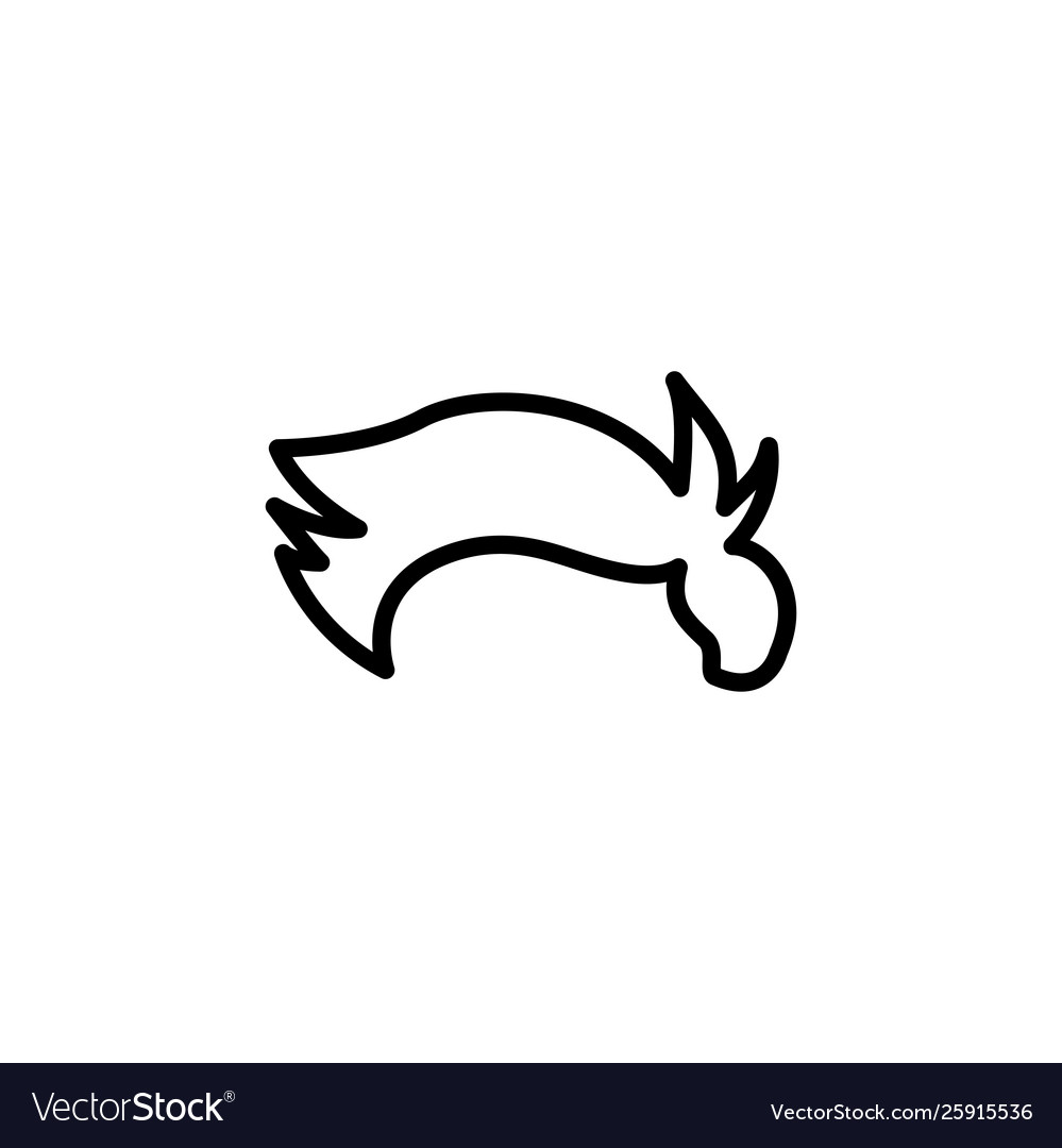 Hairstyle Line Icon In Flat Style For App Ui Vector Image