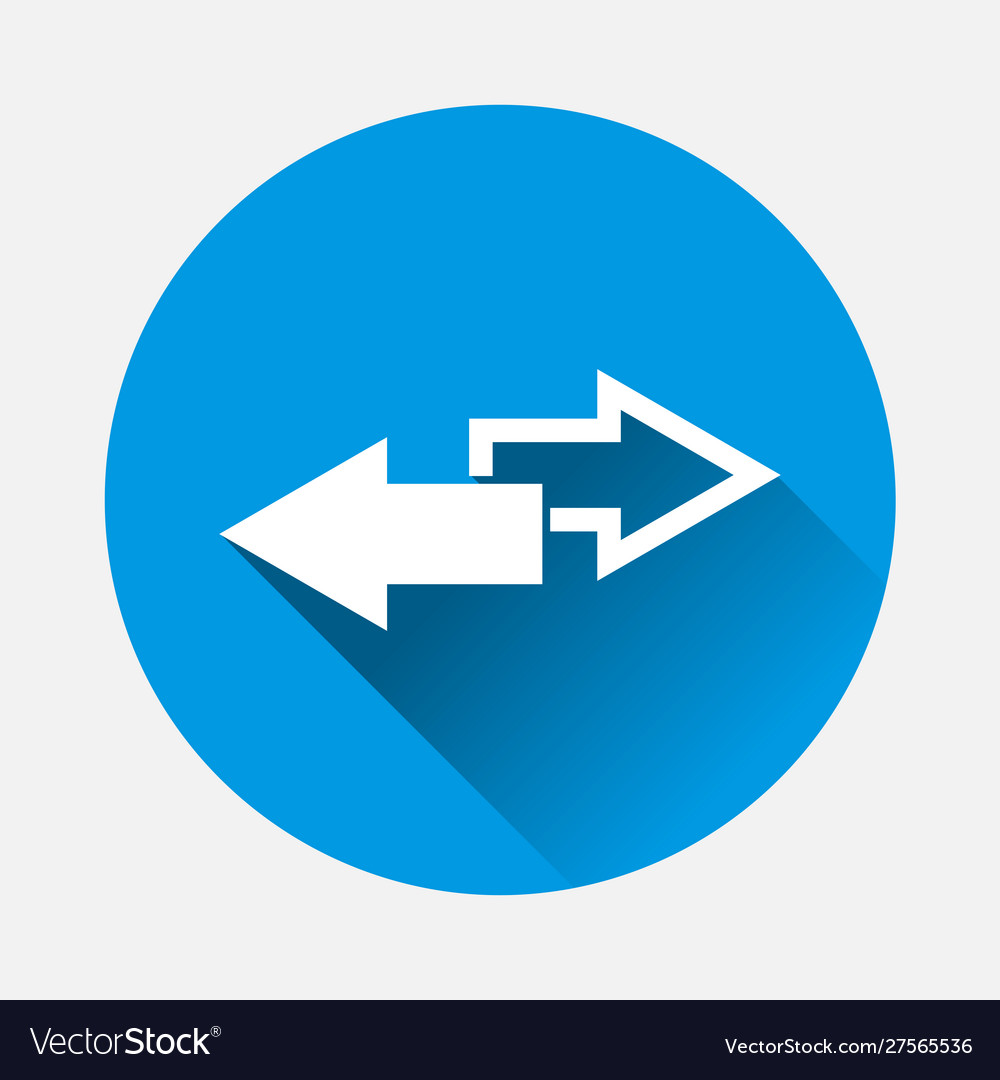 Image two arrows right arrow and left vector image Image two arrows right arrow and left