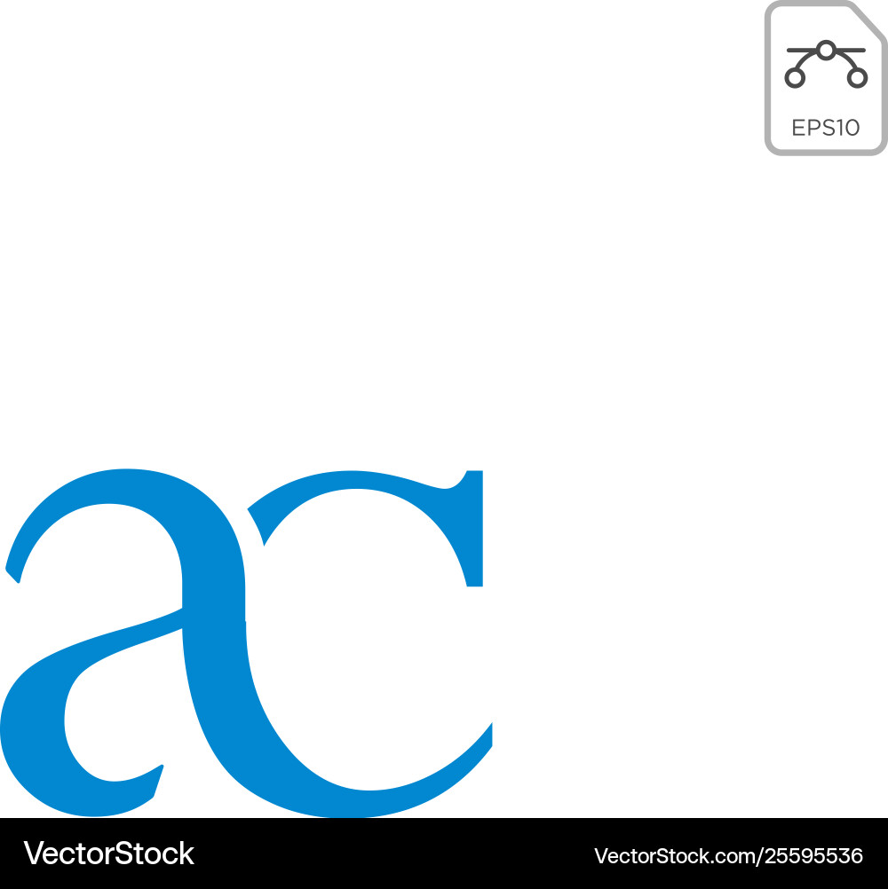 Initial ac ca a c logo template Royalty Free Vector Image