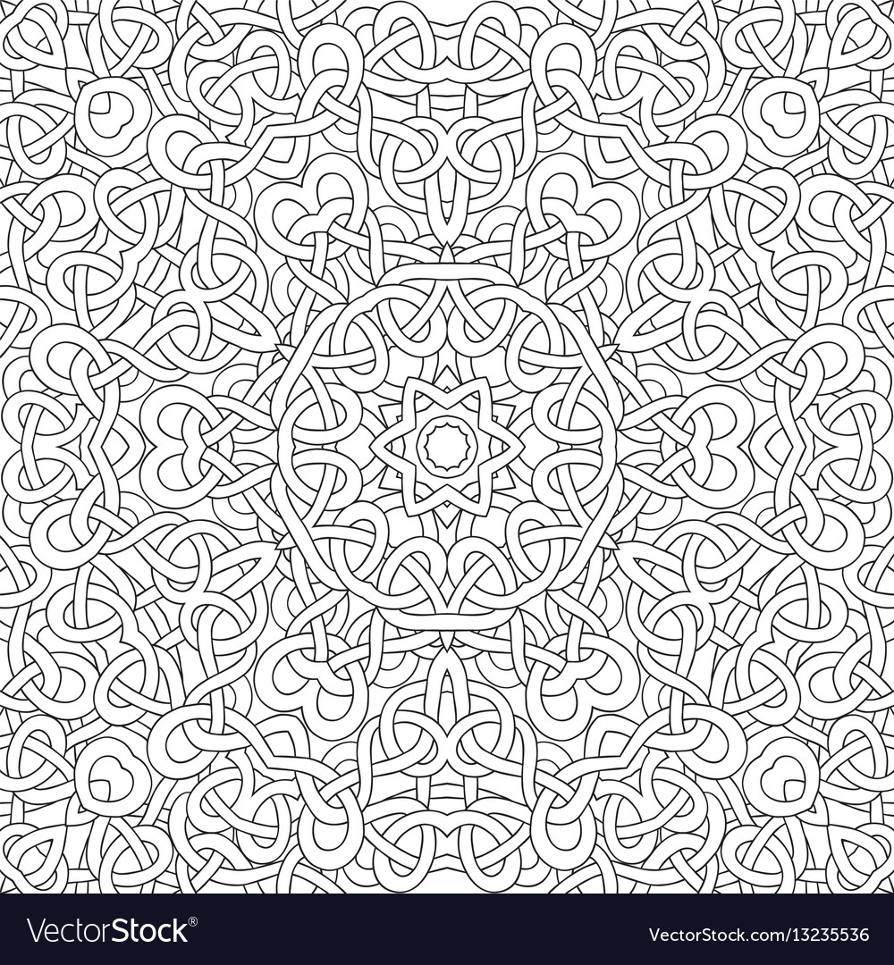Interwoven lines seamless pattern