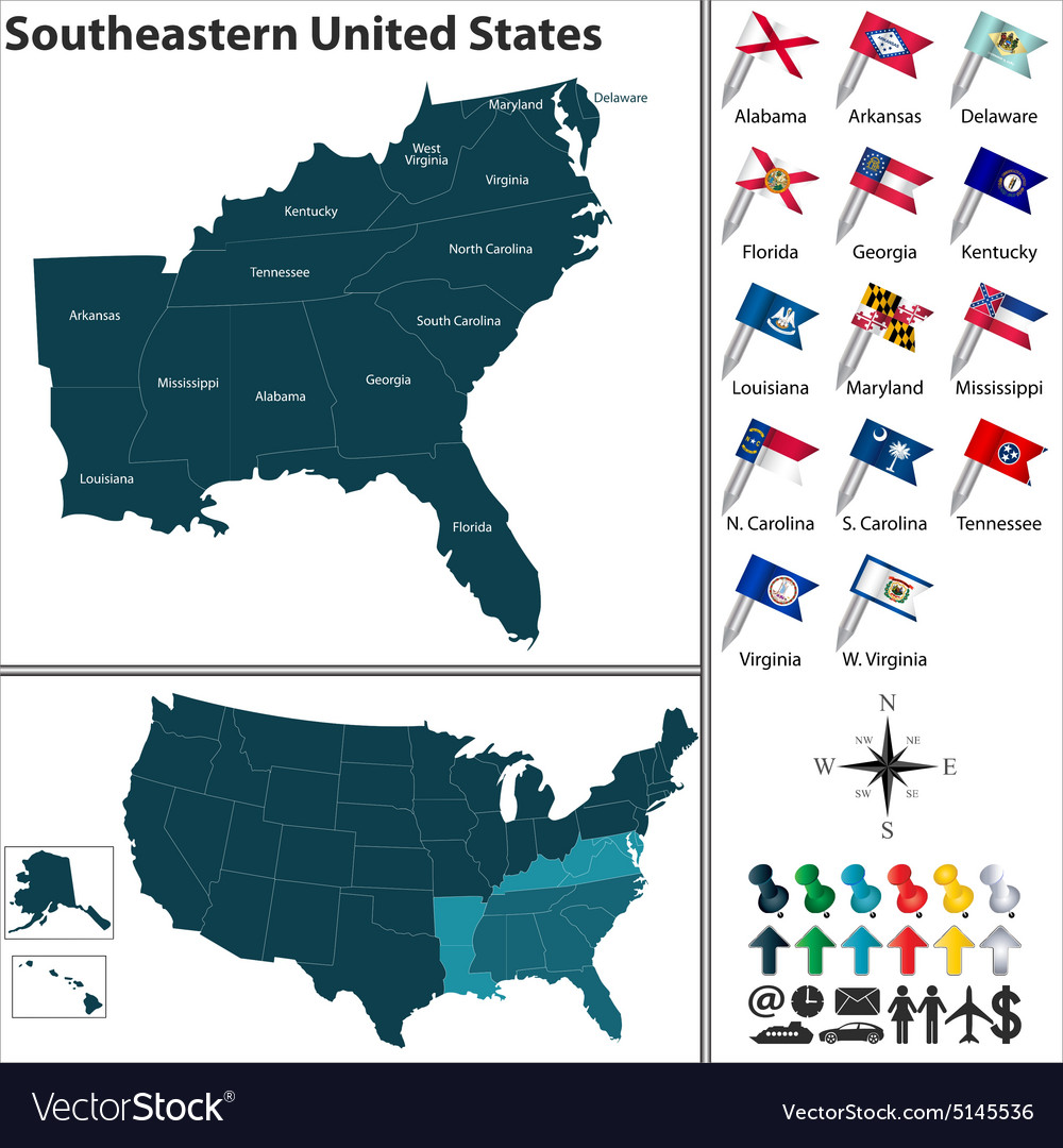 Arkansas - louisiana mississippi alabama map Vector Image