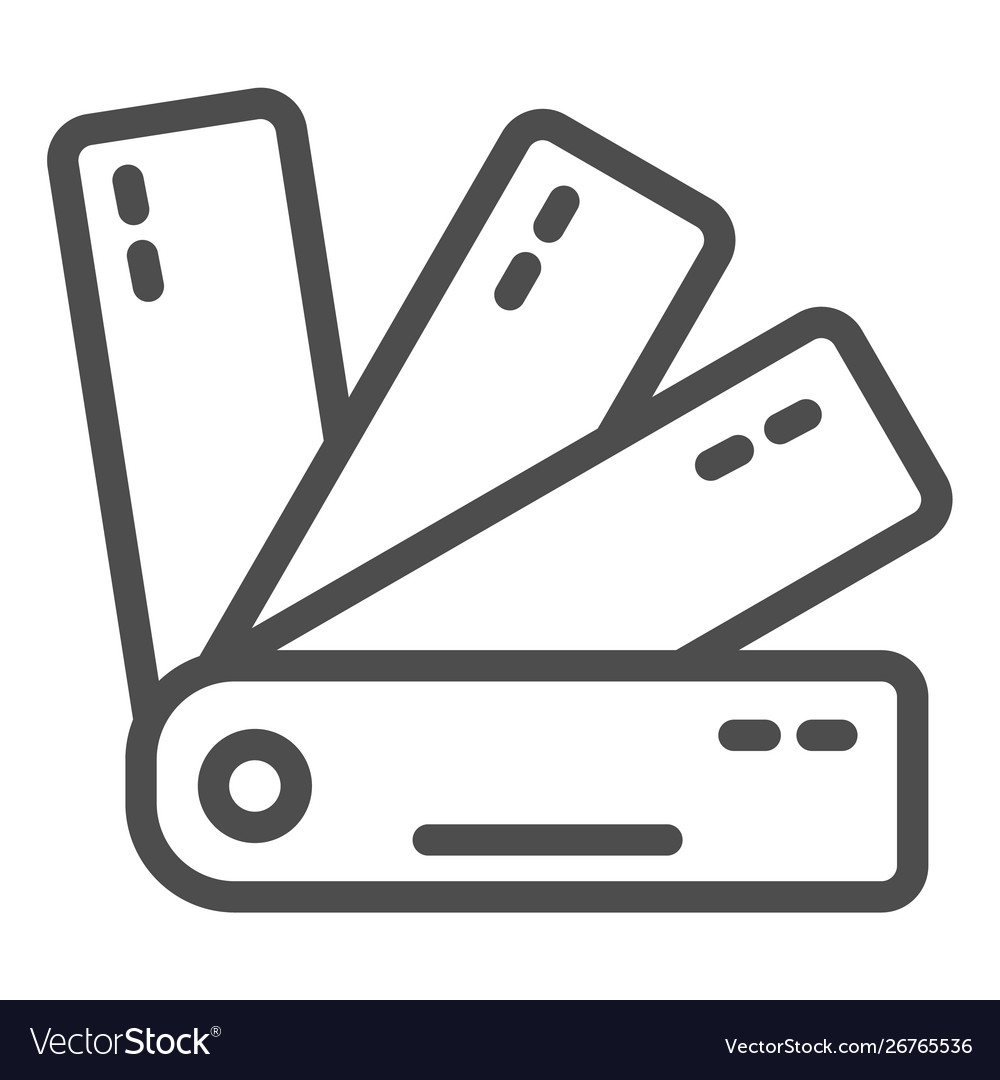 Pantone palette line icon color guide vector image Pantone palette line icon color guide