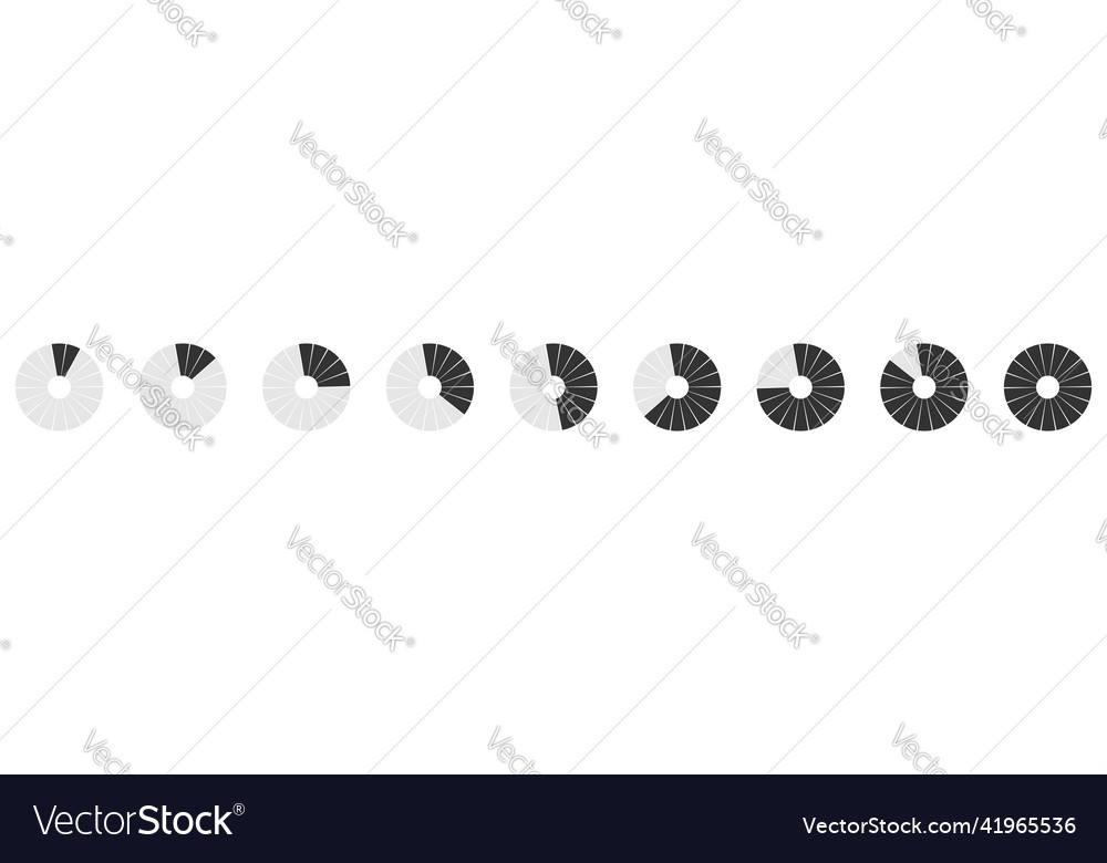 Preloader circular loading bar pie chart vector image Preloader circular loading bar pie chart