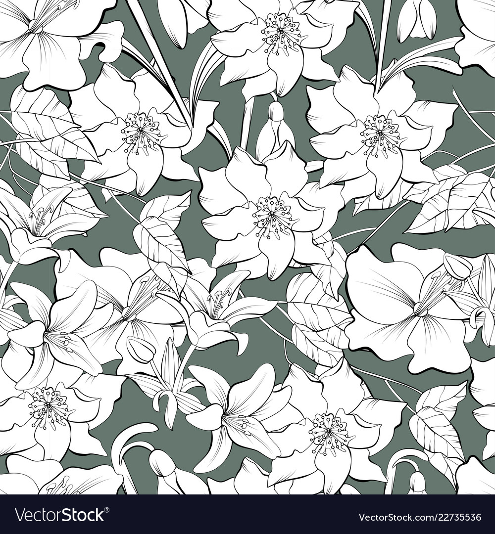 Seamless pattern with hand drawn elements vector image Seamless pattern with hand drawn elements