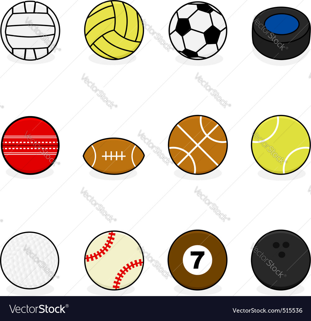 Sports Balls Royalty Free Vector Image Vectorstock